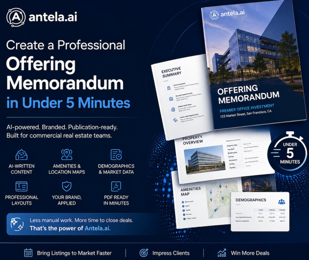 How to Create a Commercial Real Estate Offering Memorandum in Under 5 Minutes